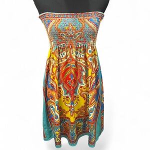 Forever 21 Multicolor Strapless Dress